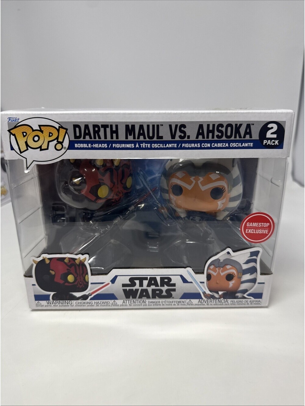 Funko Pop! Vinyl Star Wars Darth Maul vs Ahsoka 2-Pack GameStop Exclusive